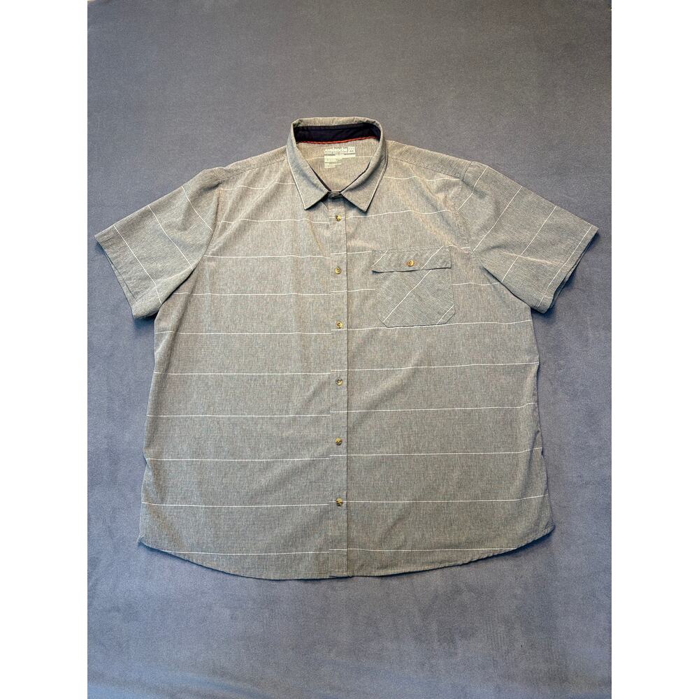 Avalanche Button Down Shirt Mens XXL Gray Outdoor Hiking Camp Fishing Collared